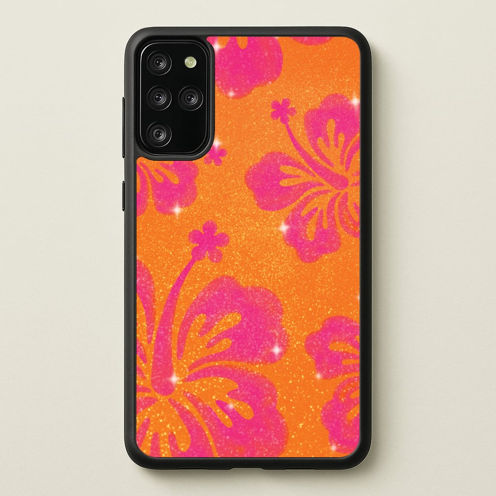 Shimmer Hibiscus Phone Case - Galaxy S20 Plus