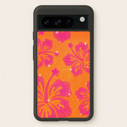 Shimmer Hibiscus Phone Case - Google Pixel 8 Pro