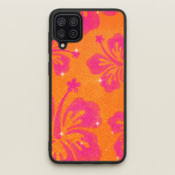 Shimmer Hibiscus Phone Case - Galaxy A12