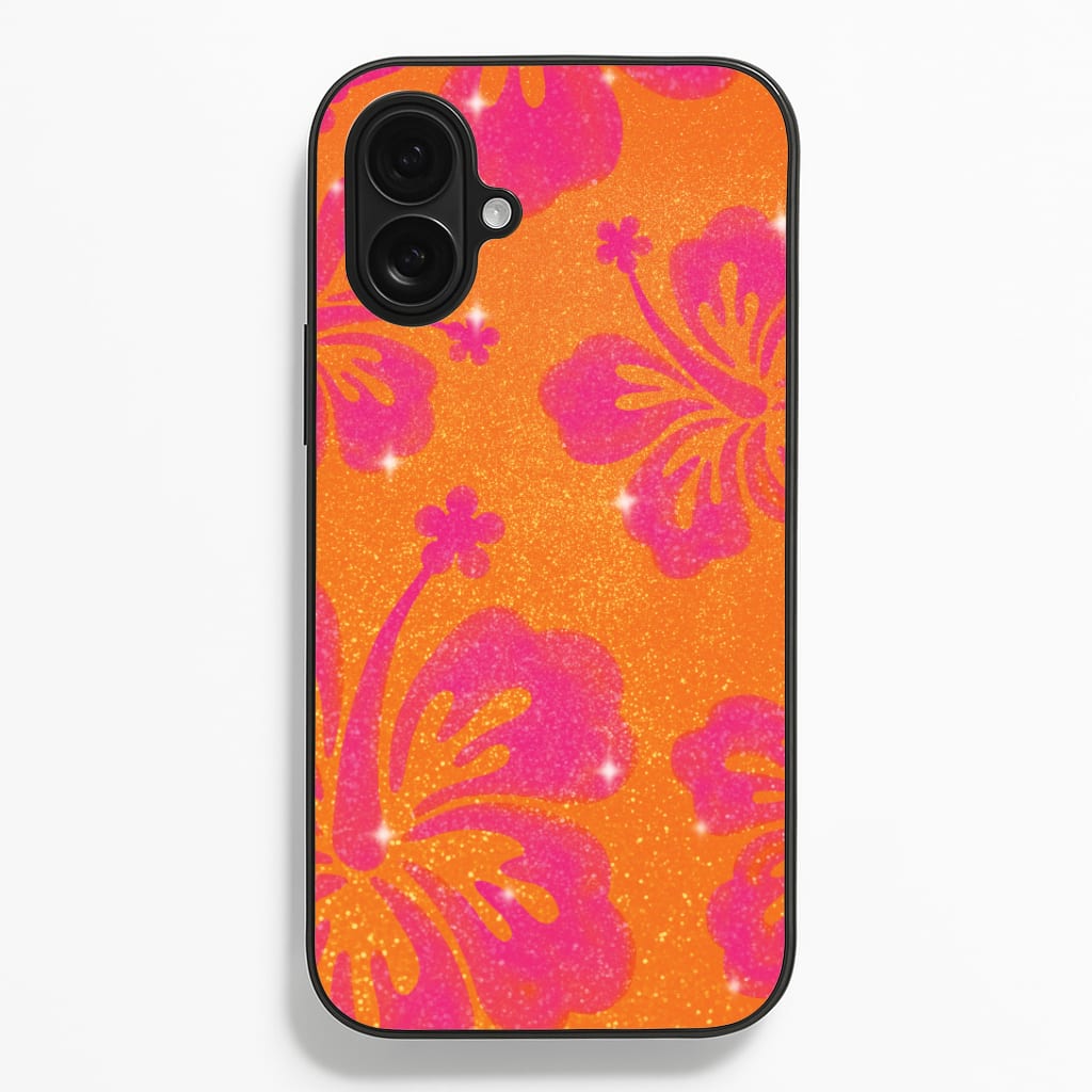 Shimmer Hibiscus Phone Case - iPhone 16