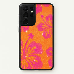 Shimmer Hibiscus Phone Case - Galaxy S21 Ultra