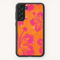 Shimmer Hibiscus Phone Case - Galaxy S21FE