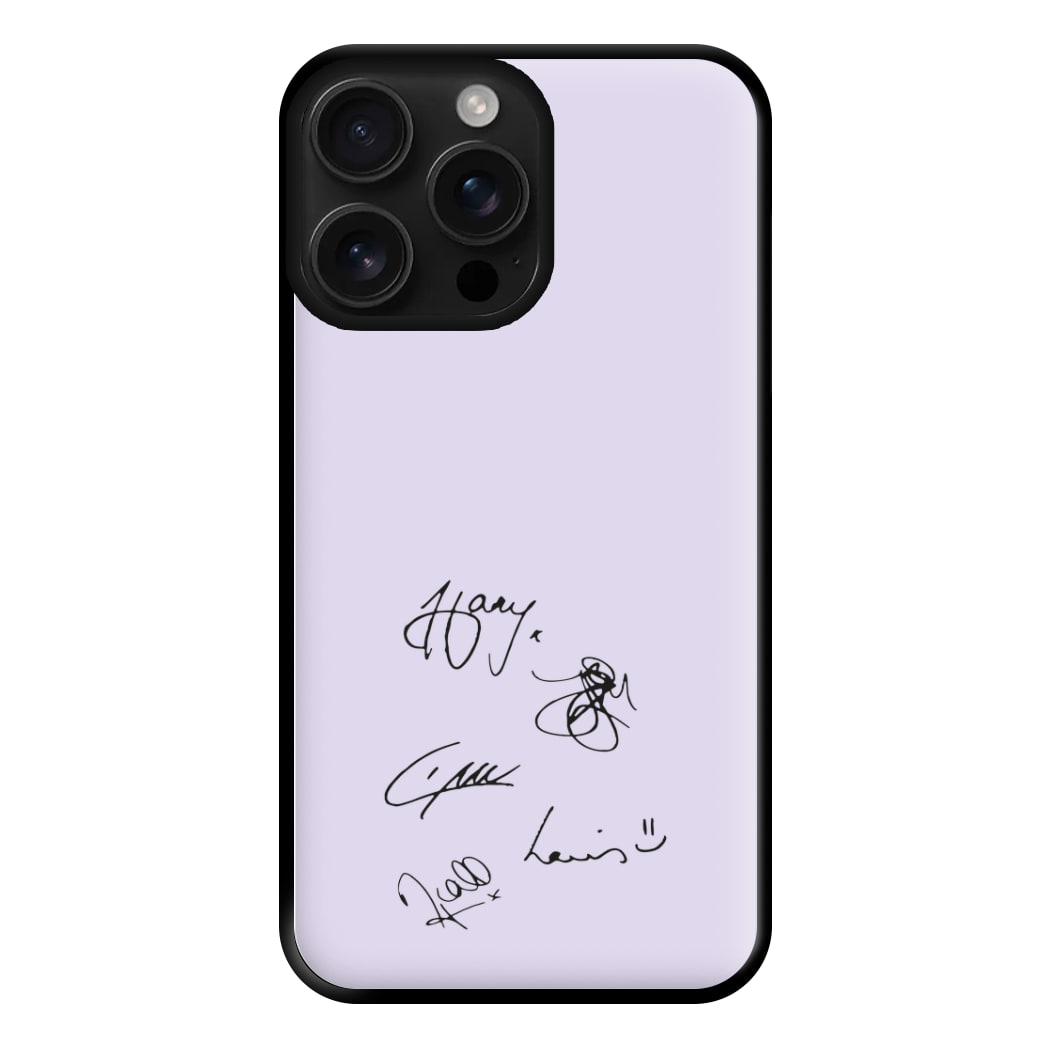 1D Signatures Phone Case for iPhone 16 Pro Max