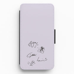 1D Signatures Flip / Wallet Phone Case