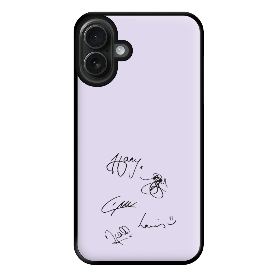 1D Signatures Phone Case for iPhone 16 Plus