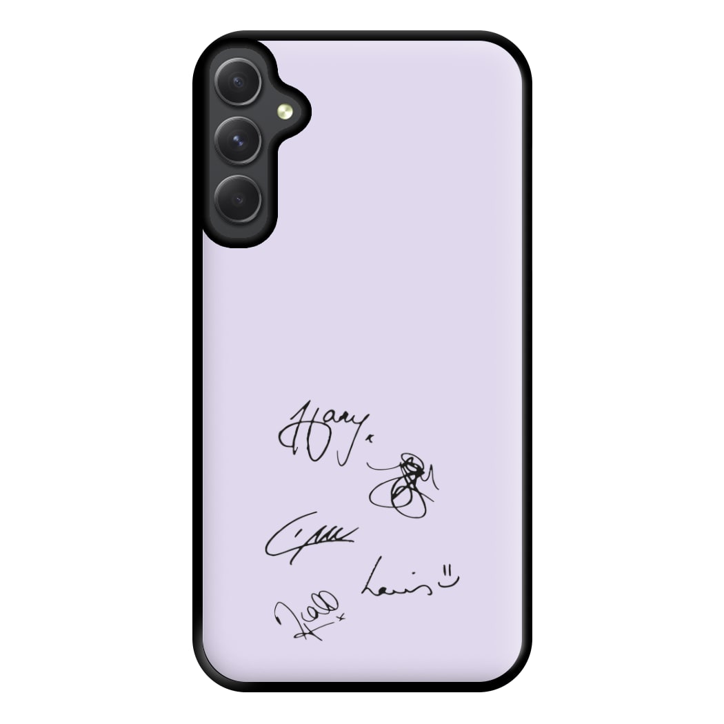 1D Signatures Phone Case for Galaxy A34