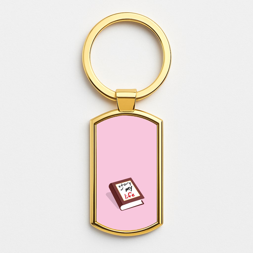 Story Of My Life Gold Keyring