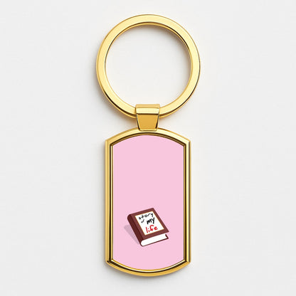 Story Of My Life Gold Keyring