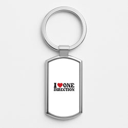 I Love Direction Silver Keyring