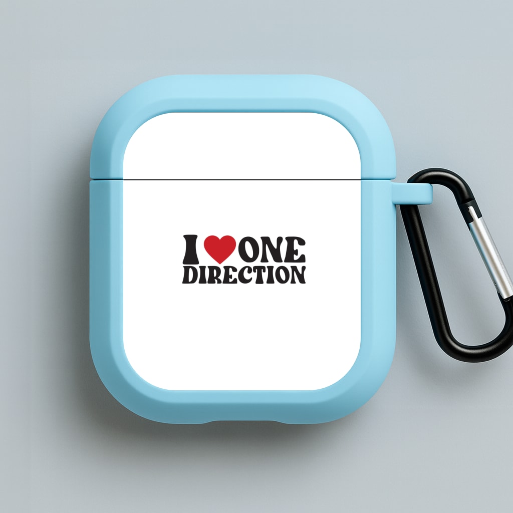 I Love Direction Blue AirPods Case