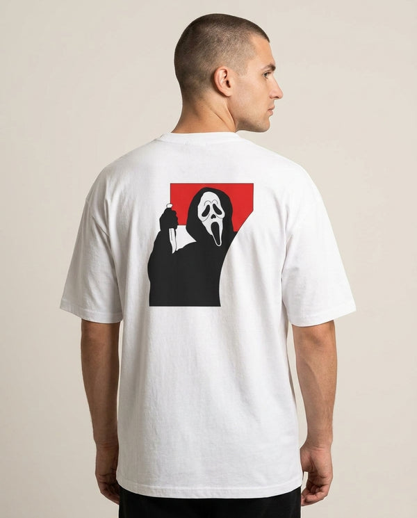 Ghostface 7 T-Shirt — White Back, worn