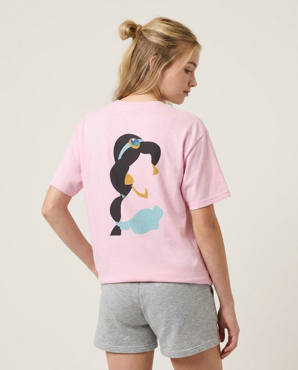 Jasmine T-Shirt — Pink Back, worn