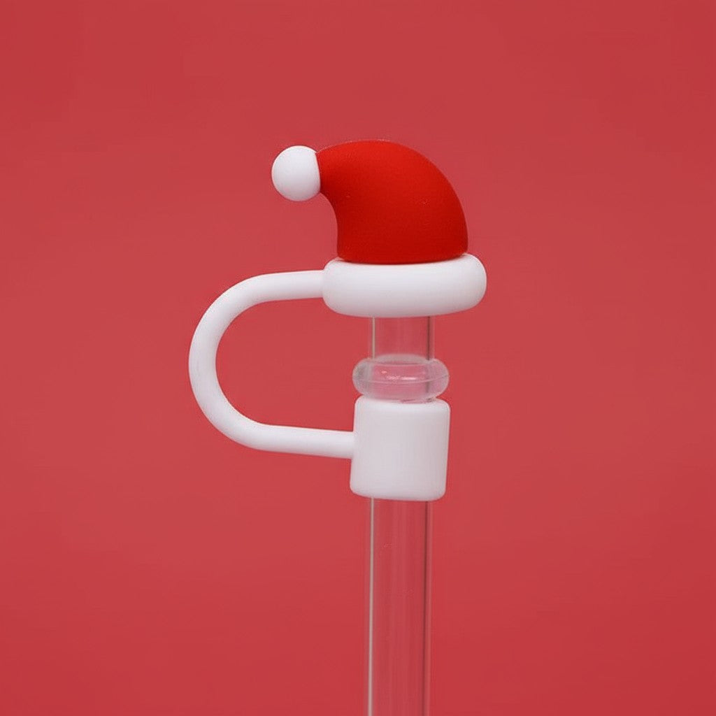 Santa Hat Straw Cover