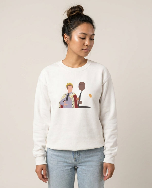 Jake and Holt B99 - Halloween Specials Sweatshirt — White Front, worn