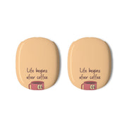 Life Begins After Coffee - Aesthetic Quote AirPods Max Case 3