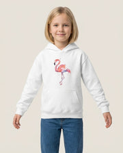 Watercolour Flamingo Painting Kids Hoodie 1