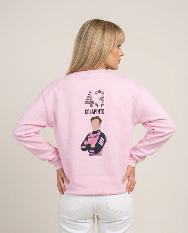 Colapinto 2026 Sweatshirt — Pink Back, worn