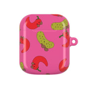 Red Chillis And Pickles Pattern AirPods Case 2