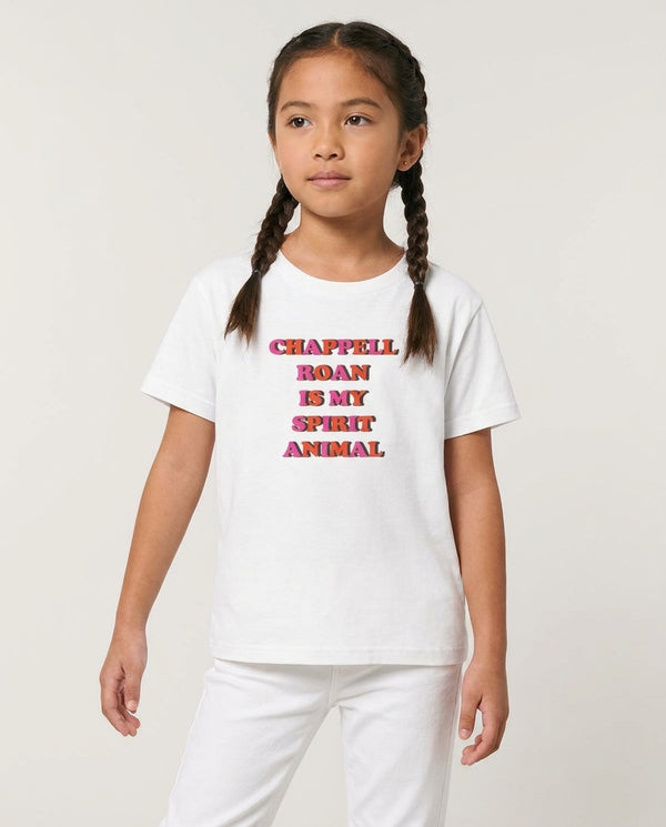 Chappell Is My Spirit Animal Kids T-Shirt — White Front, worn