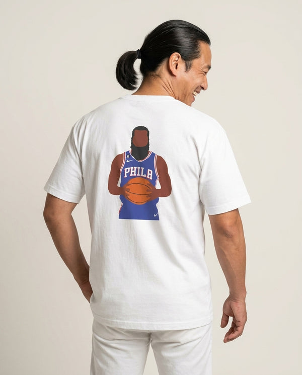 Harden - Basketball T-Shirt — White Back, worn
