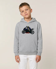 Purple Motorbike - Motorbike Kids Hoodie 1