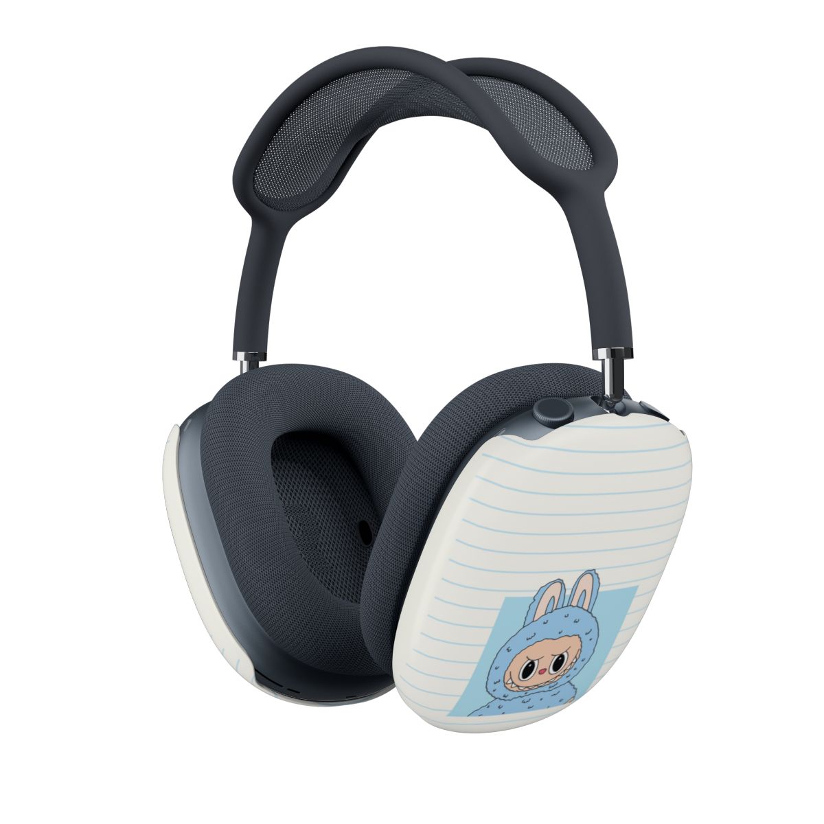 Cute Blue Notebook Monster AirPods Max Case