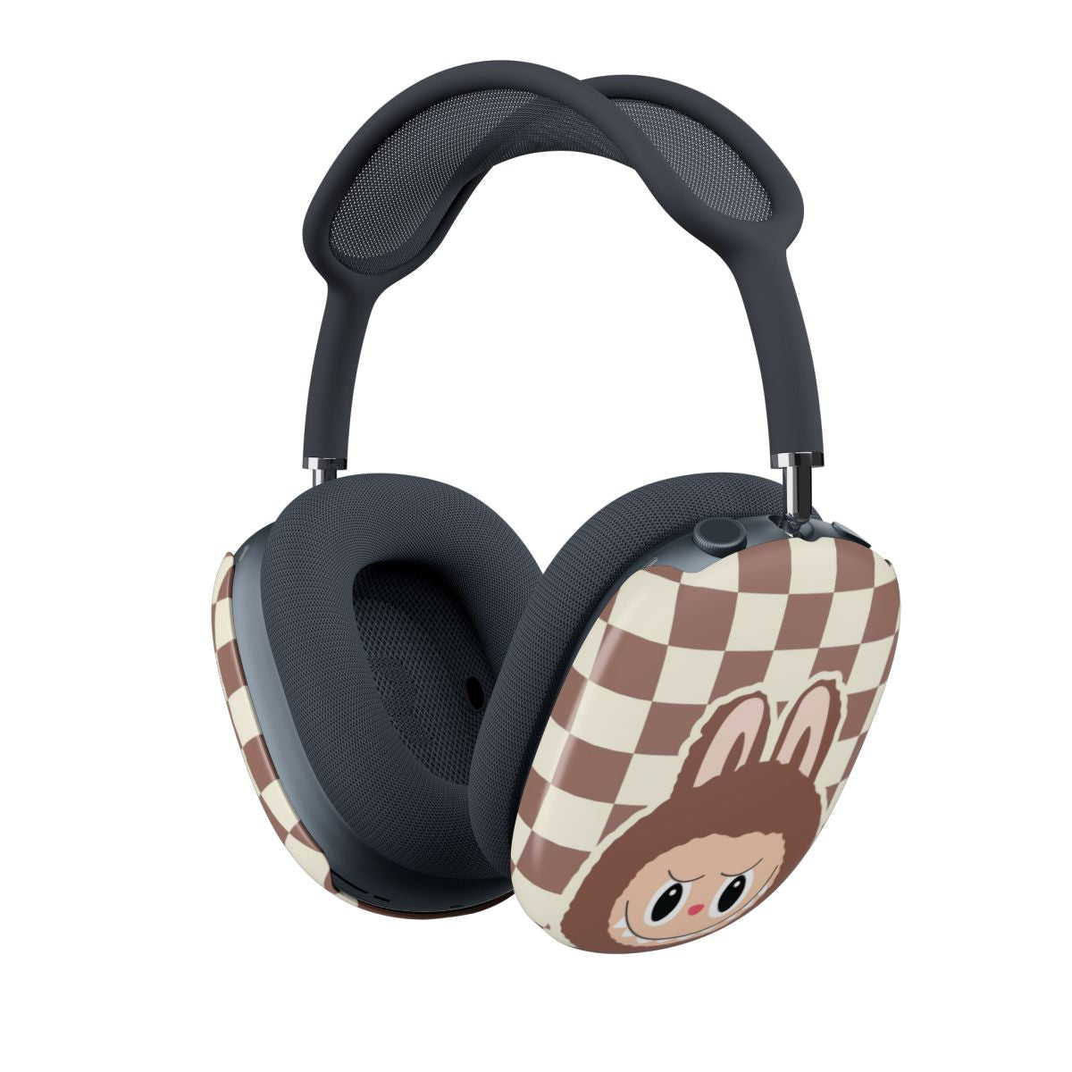 Checkered Cute Brown Monster AirPods Max Case