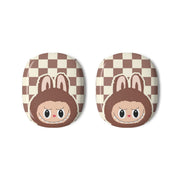 Checkered Cute Brown Monster AirPods Max Case 3