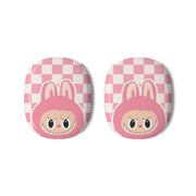 Checkered Cute Pink Monster AirPods Max Case 3