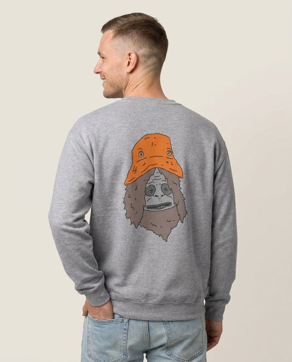 Sassy Sweatshirt — Grey Back, worn