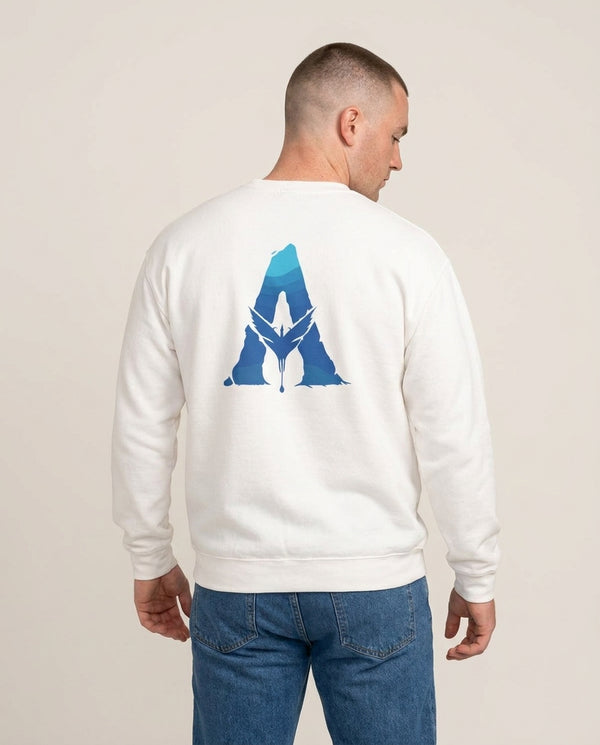 Alien World Logo Sweatshirt — White Back, worn