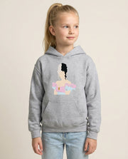 Blue And Pink Dress Kids Hoodie 1