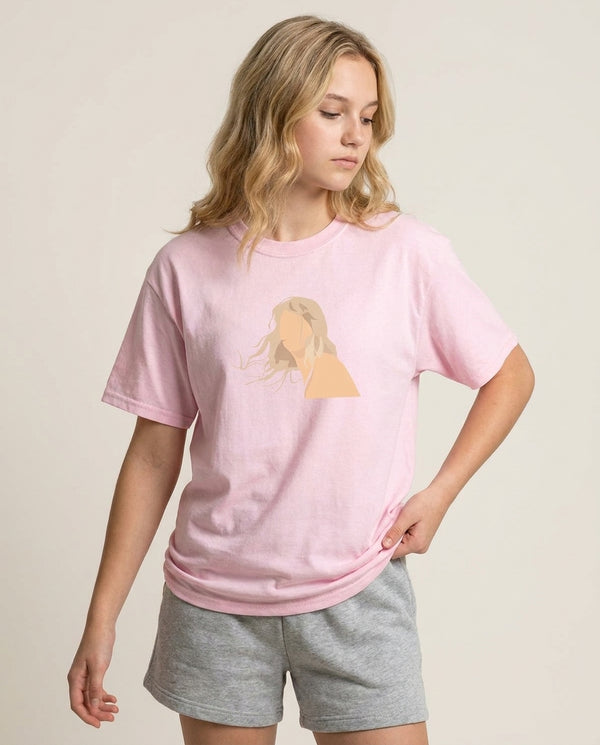 1898 - Taylor T-Shirt — Pink Front, worn