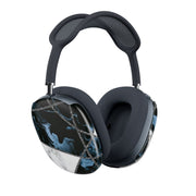 Dark Blue Marble And Silver Collage AirPods Max Case 2