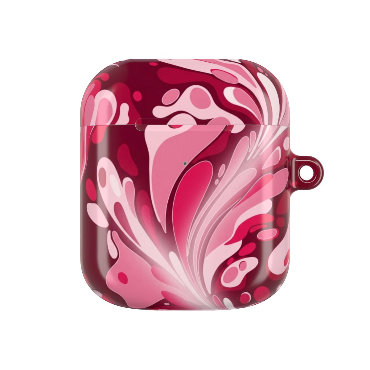 Burgundy & Pink Marble Swirl AirPods Case