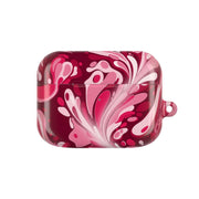 Burgundy & Pink Marble Swirl AirPods Case 5