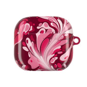 Burgundy & Pink Marble Swirl AirPods Case 4