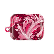 Burgundy & Pink Marble Swirl AirPods Case 6