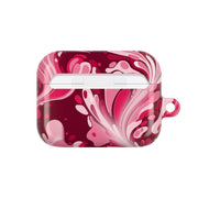 Burgundy & Pink Marble Swirl AirPods Case 7