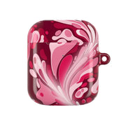 Burgundy & Pink Marble Swirl AirPods Case 2