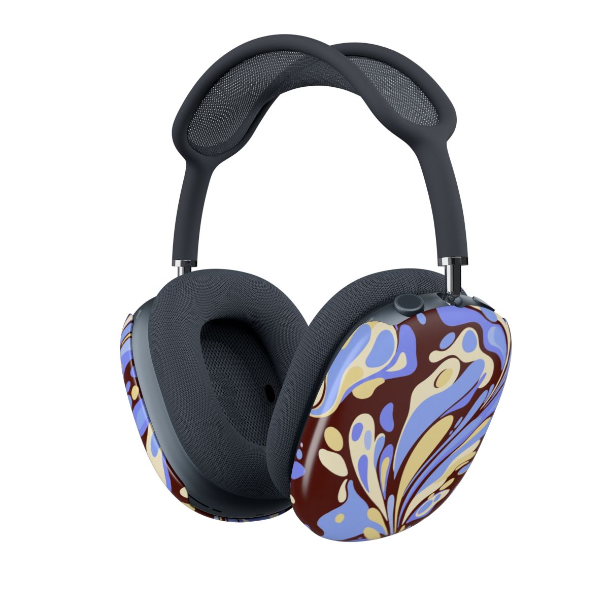 Blue, Yellow & Brown Marble Swirl AirPods Max Case