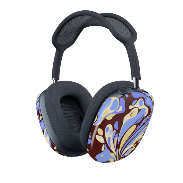 Blue, Yellow & Brown Marble Swirl AirPods Max Case