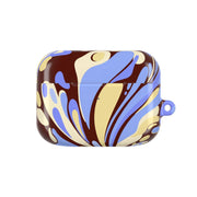 Blue, Yellow & Brown Marble Swirl AirPods Case 5