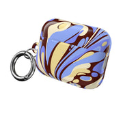 Blue, Yellow & Brown Marble Swirl AirPods Case 8