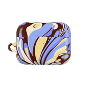 Blue, Yellow & Brown Marble Swirl AirPods Case 6
