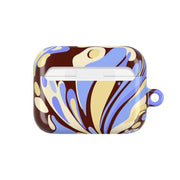 Blue, Yellow & Brown Marble Swirl AirPods Case 7