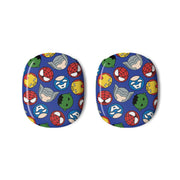 Cute Chibi Heroes Pattern Blue AirPods Max Case 3