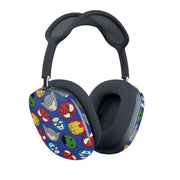Cute Chibi Heroes Pattern Blue AirPods Max Case 2