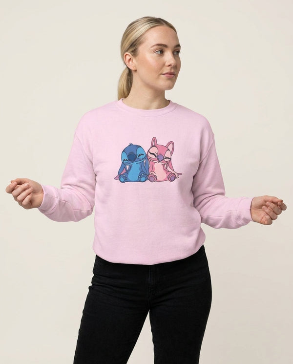 Best Friends - Pink Alien Sweatshirt — Pink Front, worn