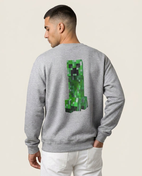 Mining Creeper Sweatshirt — Grey Back, worn